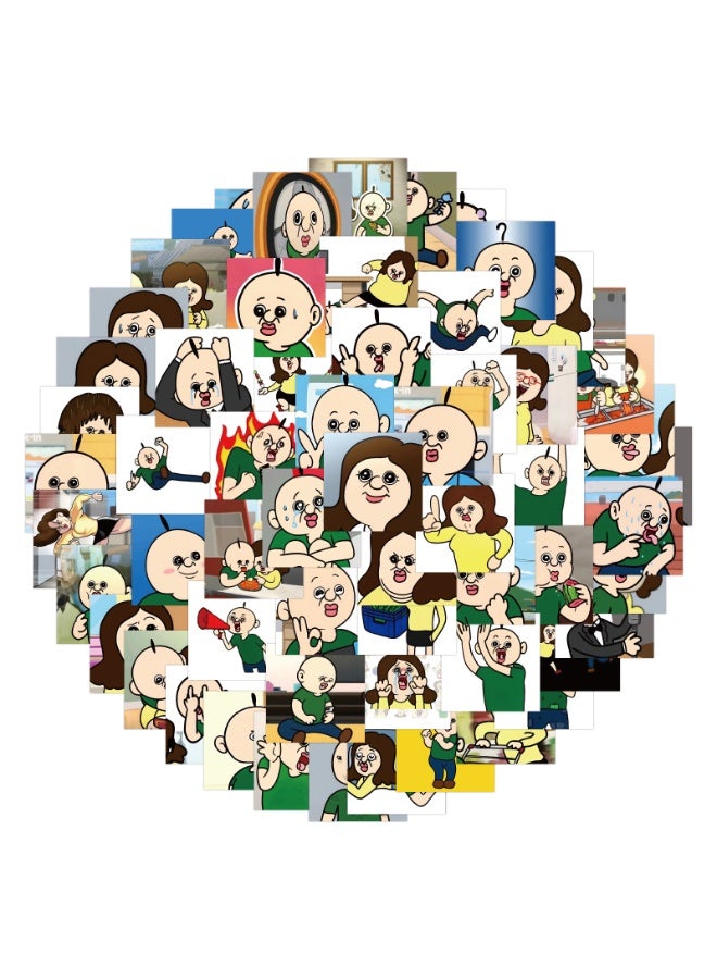 NIBEMINENT 120 Pcs Bangbang And Yuzhi Deco Kit Waterproof Stickers, High Definition Printing Bright Colors, Suitable for Laptop Skateboard Luggage Water Bottle Guitar DIY - Image 1