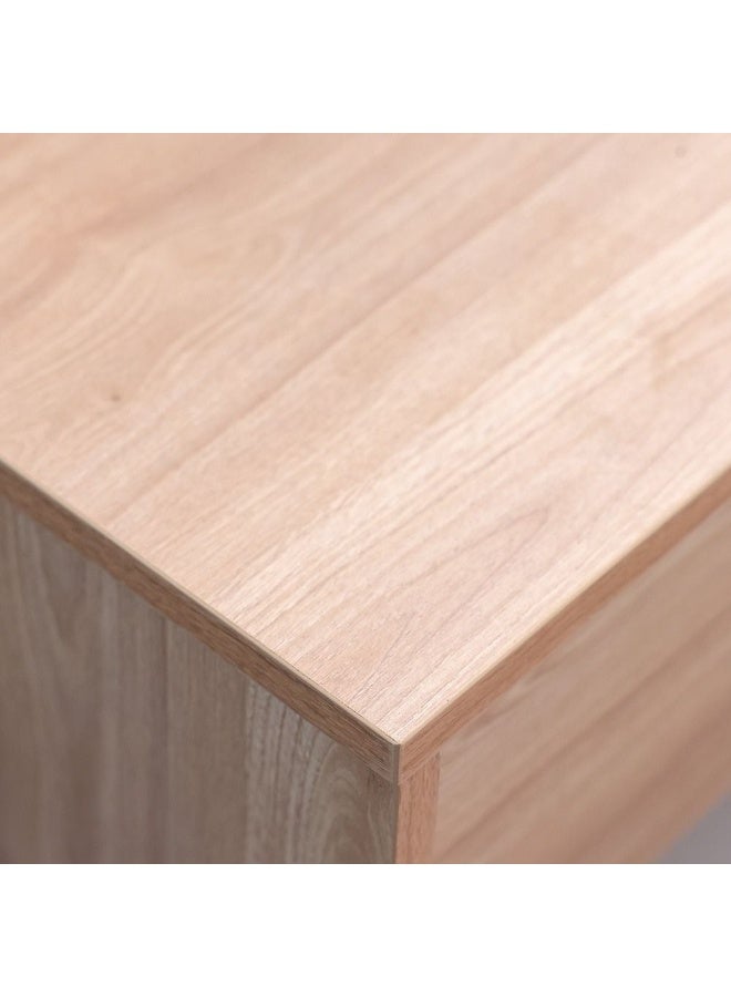 DANUBE HOME Frazer Night Stand Modern Bedside Table Luxury Nightstands Multifunction Nightstand For Bedroom - White/Natural Oak - Image 2