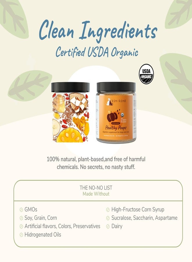 kin+kind Probiotics for Dogs - Digestive Health Support with Prebiotics & Fiber Powder - Cat and Dog Vitamins and Supplements for Gut Health, Healthy Poops & Immune Support - Made in USA - 3 x 8oz - Image 3