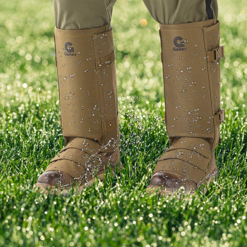 Gonex Snake Gaiters, Waterproof Snake Guards, Snake Bite Protection for Lower Legs, Snake Proof Gaiters Fit for Men & Women, Adjustable Size, Pack of 1 - Image 3