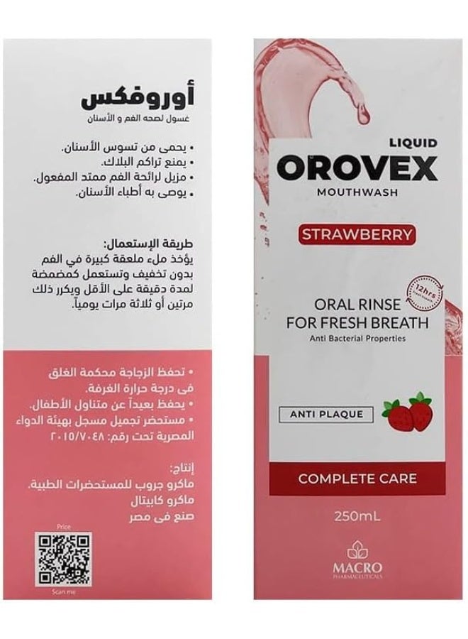OROVEX Mouthwash Strawberry 250ml - Image 2