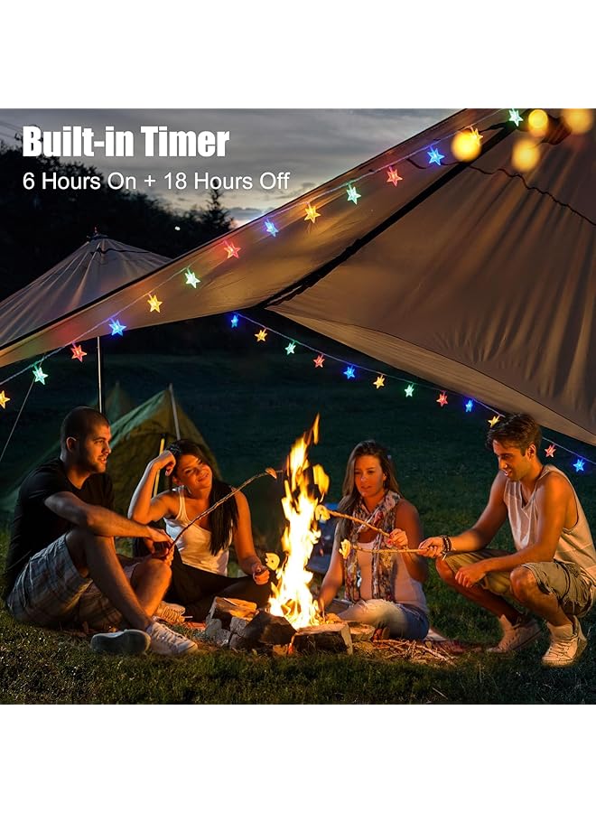 erorex Star String Lights 19 Ft 40 Led Star Fairy String Lights With Remote And Timer 8 Modes Waterproof Lights For Diwali Ramadan Bedroom Tent Loft Bed Patio Party Wedding Decor Multicolor - Image 4