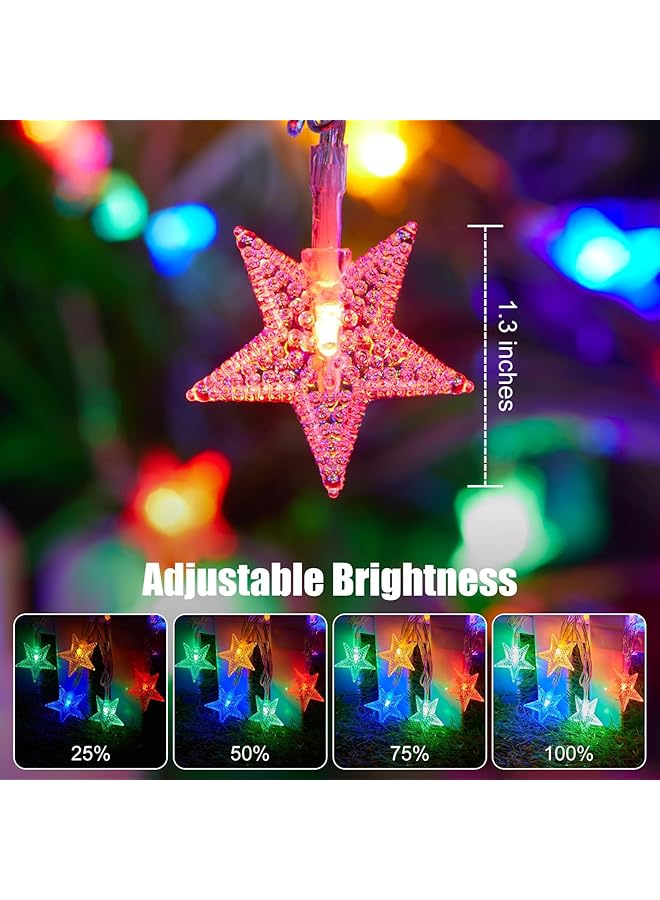 erorex Star String Lights 19 Ft 40 Led Star Fairy String Lights With Remote And Timer 8 Modes Waterproof Lights For Diwali Ramadan Bedroom Tent Loft Bed Patio Party Wedding Decor Multicolor - Image 5