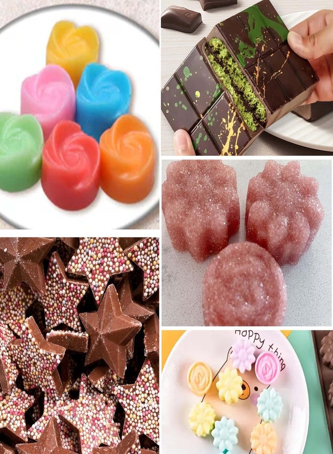 MoldBerry Silicone Chocolate Mould Combo | Flower, Star & Kunafa Chocolate Bar Mould | Food Grade Flexible Silicone Candy, Chocolate, Jelly & Dessert Mould for Home Baking | Pack 3 - Image 5