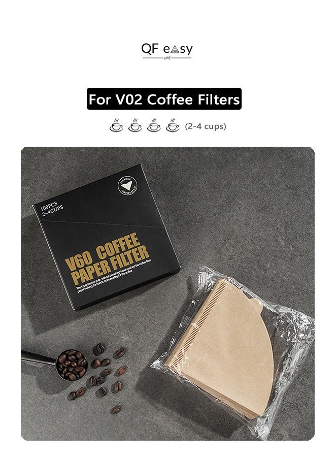 Generic V60 Coffee Paper Filter Unbleached Disposable Coffee Filter Paper for Pour Over and Drip Coffee Maker  - Image 4