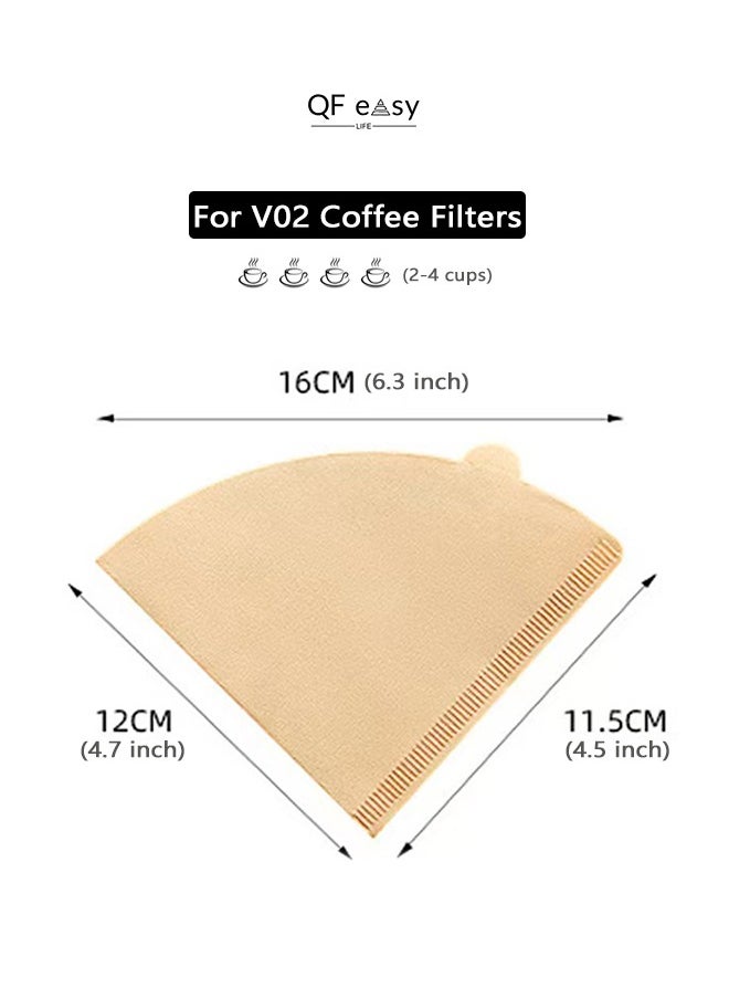 Generic V60 Coffee Paper Filter Unbleached Disposable Coffee Filter Paper for Pour Over and Drip Coffee Maker  - Image 2