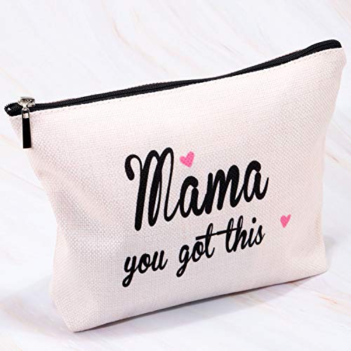 MBMSO You Got This Mama Gifts Mom Cosmetic Bag Gift for New Mama Travel Bag Funny New Mom Gifts Make Up Pouch Bags (Mama you got thisbag) - Image 3