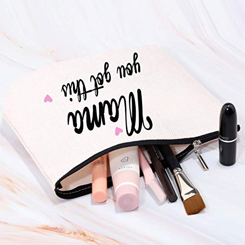 MBMSO You Got This Mama Gifts Mom Cosmetic Bag Gift for New Mama Travel Bag Funny New Mom Gifts Make Up Pouch Bags (Mama you got thisbag) - Image 4