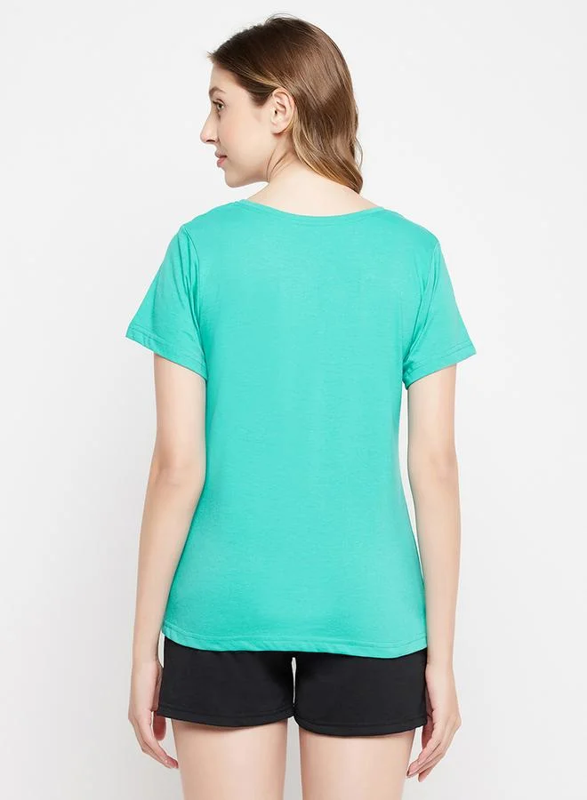 Clovia Clovia Regular Fit Basic Cotton T-Shirt