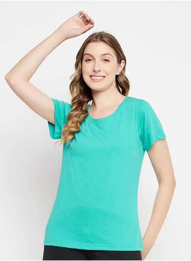 Clovia Regular Fit Basic Cotton T-Shirt