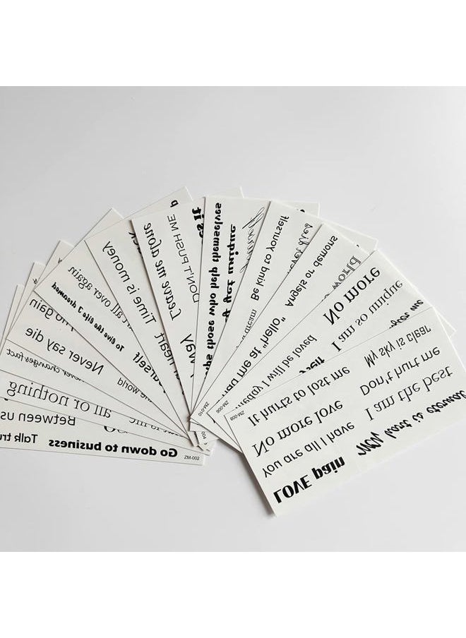 Etncy Life - 12 Sheets Inspirational Temporary Tattoos Realistic Tattoo Stickers for Adult Women Face Body Hand (Style1-12Pcs) - Image 1