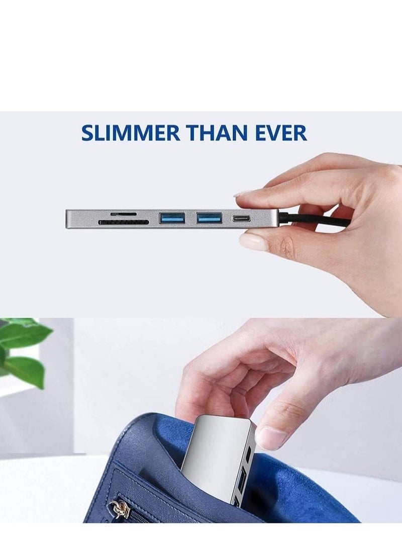 ELTRAZONE USB C Hub 6-in-1 to HDMI 4K Adapter, SD/TF Card Reader, 3 USB 3.0 Ports, Compatible with iPad Pro, MacBook Pro/Air, iMac, DELL, Laptops & Tablets – Space Grey - Image 5