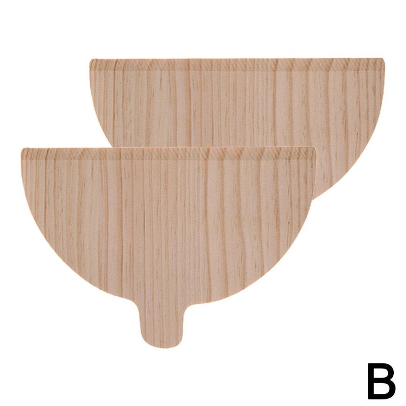 Wooden pizza shovel, semi-circular pizza shovel, for use with pizza machine, solid wood pizza board. - Image 1