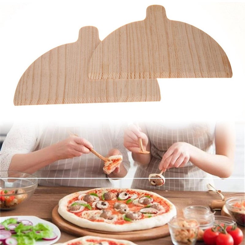 Wooden pizza shovel, semi-circular pizza shovel, for use with pizza machine, solid wood pizza board. - Image 4