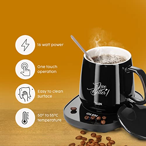 Glen Electric Coffee Mug Warmer Plate with Auto Shut Off Function 16 Watt (SA3000WP) - Image 5