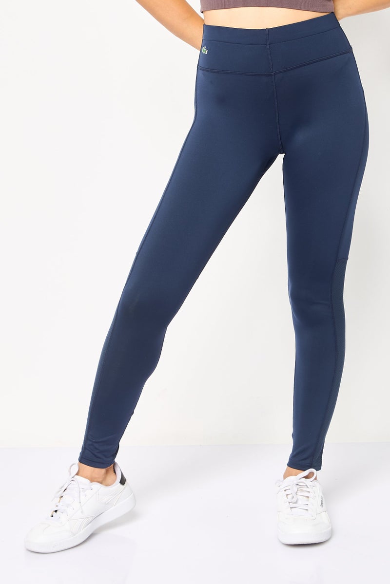 Lacoste Sport Women Sportswear Fit Training Leggings, Navy - Image 1