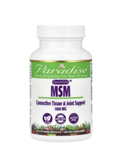 Paradise Herbs Paradise Herbs, MSM, 1,000 mg, 90 Vegetarian Capsules  - Image 1