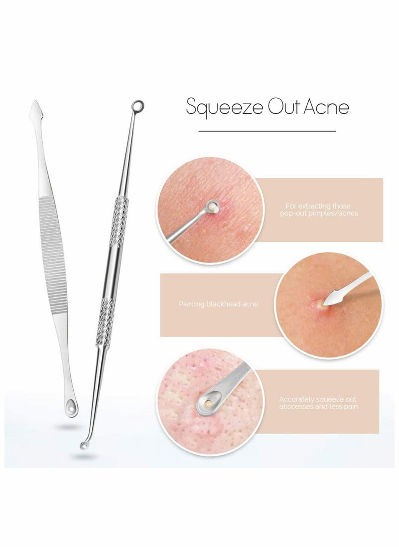 NIBEMINENT Blackhead Extractor Tool, 7 in 1 Pimple Remover Tool Kit, Professional Safe Treatment for White Head Acne Blemish Comedone Nose Face Skin  - Image 3