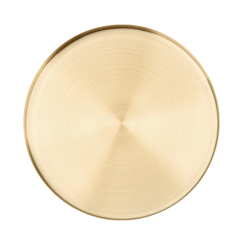 2pcs Round Straight-sided Tray Stainless Steel Storage Tray Nordic Style Storage Round Plate Cosmetics Jewelry Tea Plate for Women Size Small Golden - Image 2