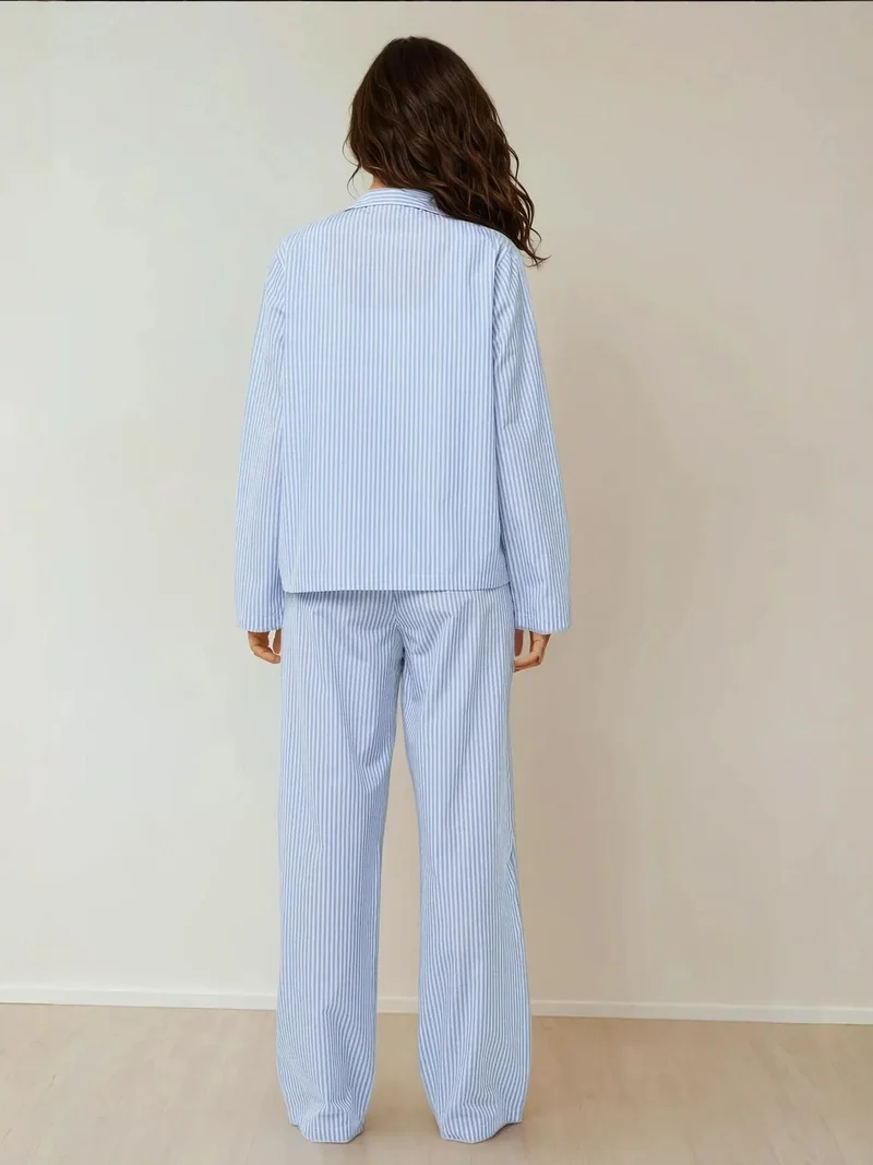 HICCUP Multicolor Striped Cotton Pajama Set for Women | Best Price UAE