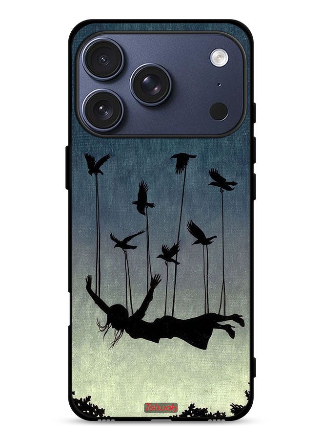 Tolwak Apple iPhone 17 Pro Protective Case Cover Birds Holding Fallen Girl - Image 1