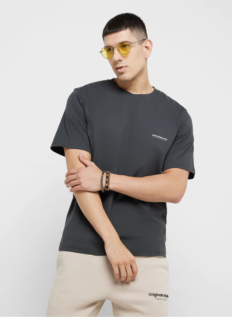 JACK & JONES Jorportland Logo Crew Neck T-Shirt
