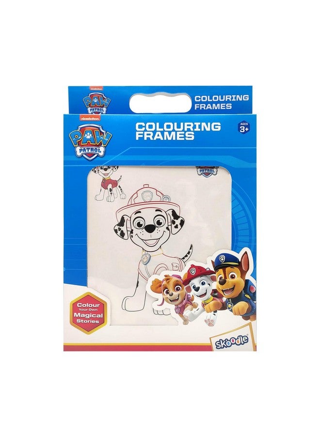 SKOODLE Skoodle Paw Patrol Colouring Frames for Kids - DIY, Fun Filled Colouring/Painting Sheets, Specially Crafted to Enhance Play & Colouring Experience (6 Sheets + 12 Color Sticks + 6 Strings)  - Image 1