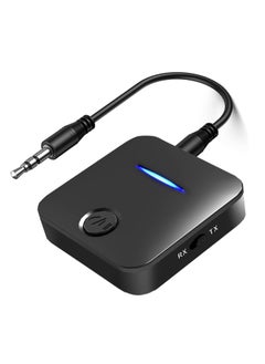 Bluetooth 5.0 Transmitter Receiver, HiFi Wireless Bluetooth 5.0 Audio Adapter, Built-in Mic Bluetooth Aux Adapter for Car, Home Stereo System, Wired Headphones