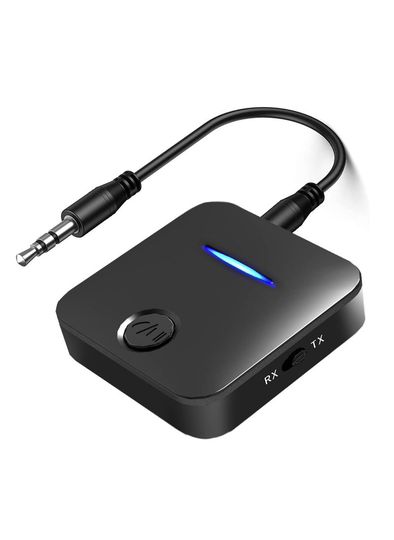 Generic - Bluetooth 5.0 Transmitter Receiver, HiFi Wireless Bluetooth 5.0 Audio Adapter, Built-in Mic Bluetooth Aux Adapter for Car, Home Stereo System, Wired Headphones - Image 1
