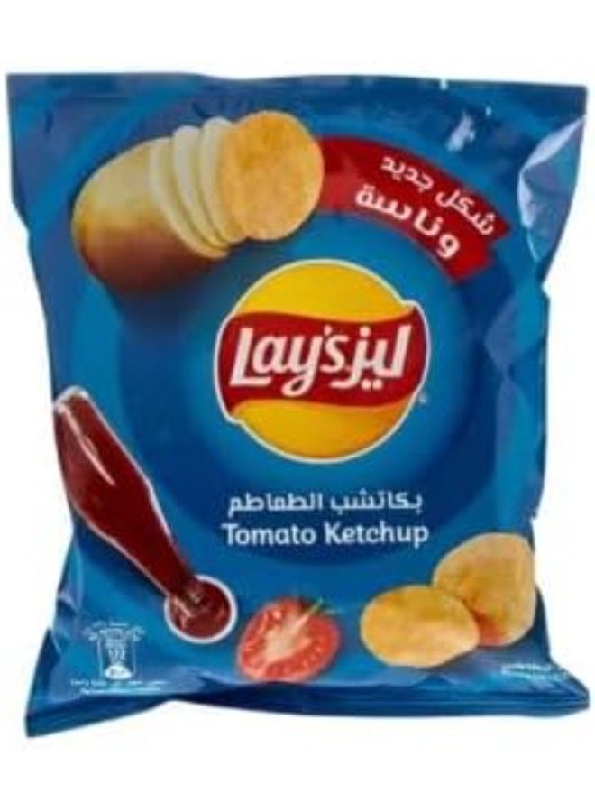 ليز رقائق بطاطس لايز بنكهة كاتشب الطماطم – 25 جم عبوة من 12 | وجبة خفيفة مقرمشة ولذيذة | مثالية للمدرسة، الحفلات والتنقل - Image 1