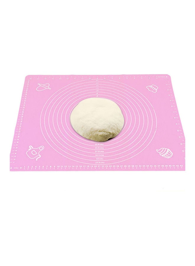 Silicone Baking Mat Dough Maker Pad With Measurements, Dough Rolling Mat, Non-slip Non-stick Rolling Pastry Mat For Kitchen Birthday Wedding Party Pink 12*4*10cm - Image 2