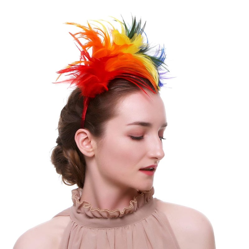 HIWIND Store Fashion Hairband Feathers Headband Tea Party Cocktail Wedding Headpiece - Image 5