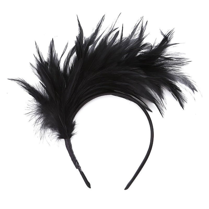 HIWIND Store Fashion Hairband Feathers Headband Tea Party Cocktail Wedding Headpiece - Image 1