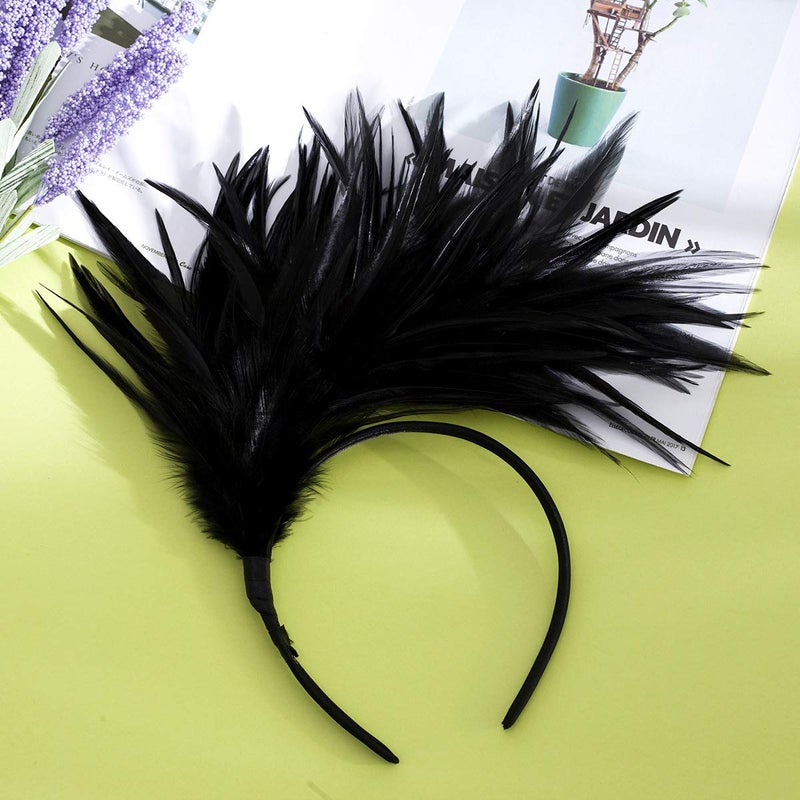HIWIND Store Fashion Hairband Feathers Headband Tea Party Cocktail Wedding Headpiece - Image 4