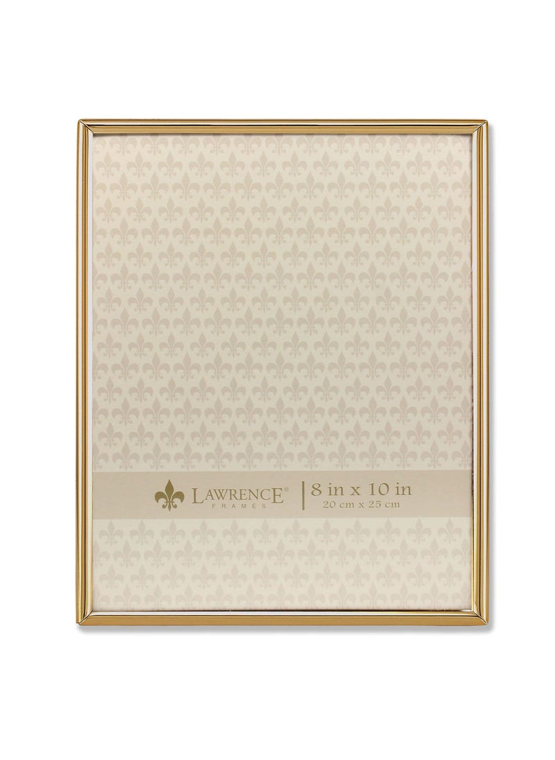 Lawrence Frames Lawrence Frames 8W x 10Inch H Simply Gold Metal Picture Frame 670080 