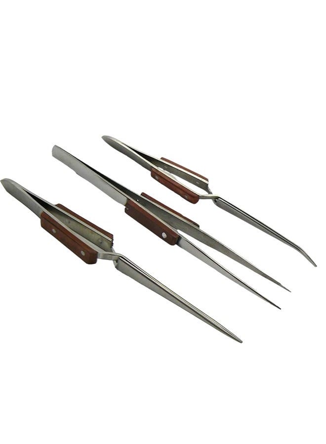 Megacast Tweezers & Cross locking & Straight Soldering tweezers jewelers - 3 piece set - Image 1