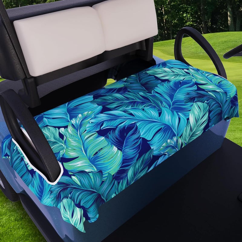 AQQA Golf Cart Seat Covers, Tropical Palm Leaf Microfiber Golf Cart Seat Cover, Lightweight Golf Blanket, Golf Accessories, Golf Cart Seat Towel Blanket Fits All 2-Seat Golf Carts, 55"x 32" - Image 2