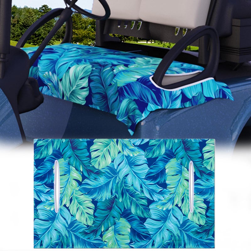 AQQA Golf Cart Seat Covers, Tropical Palm Leaf Microfiber Golf Cart Seat Cover, Lightweight Golf Blanket, Golf Accessories, Golf Cart Seat Towel Blanket Fits All 2-Seat Golf Carts, 55"x 32" - Image 3
