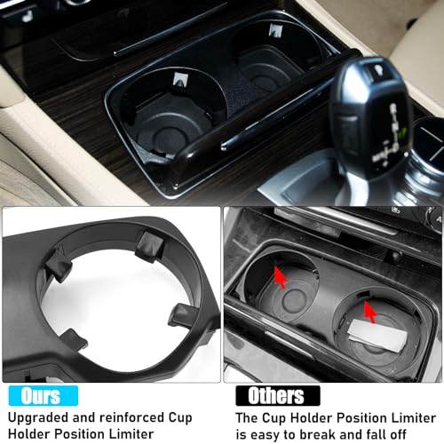 Jaronx Compatible with BMW 7 Series Cup Holder F01 F02 2008-2015, Center Console Cup Holder Trim Cover for 730i,740i,750i,760i,740li,750li,760li, 51169179820 for BMW 7 Series Accessories - Image 3