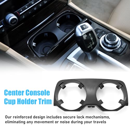 Jaronx Compatible with BMW 7 Series Cup Holder F01 F02 2008-2015, Center Console Cup Holder Trim Cover for 730i,740i,750i,760i,740li,750li,760li, 51169179820 for BMW 7 Series Accessories - Image 5