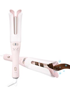 VAV Automatic Curling Iron  125 Inch 32mm Ionic Ceramic 392 Constant Temperature Ideal for Medium to Long Hair Automatic Rotating Easy to Use Professional Curling ToolPink