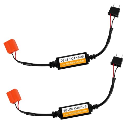 STHIRA® 2PCS H7 LED Bulb Decoder, H7 LED Light CANbus Decoder Anti Flicker Harness, Resistor Decoders Error Free Adapter, Fix Headlights Fog Light DRL Error Code, Plug and Play, Car Accessories - Image 1