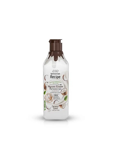 Optimum Care Recipe Replenishing Blend Shower Cream For Normal Skin - Coconut Scent 370 Ml