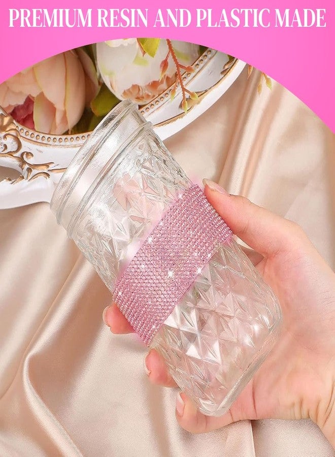 ماي كرييت شريط لاصق ذاتي من أحجار الراين الكريستالية من MAYCREATE®، لفة واحدة، شريط لاصق مرصع بأحجار الراين، مناسب للأعمال الفنية والحرف اليدوية، وحفلات الزفاف وأعياد الميلاد، والمناسبات الخاصة، وتزيين السيارات والهواتف، لون وردي - Image 4