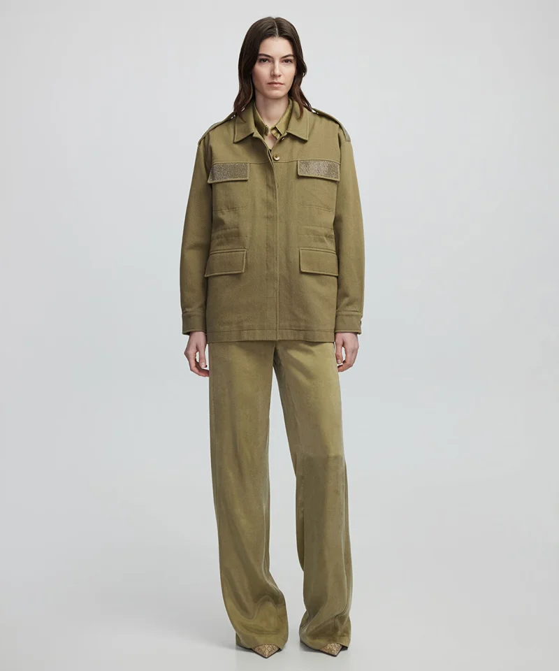 ابيكول Coat With Rhinestone