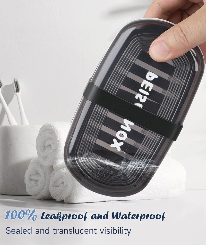 Doter Leakproof Travel Soap Dish with Lid - Draining Soap Bar Holder for Bathroom, Shower, Gym, School, Camping, Vacation, Outdoor - Image 5