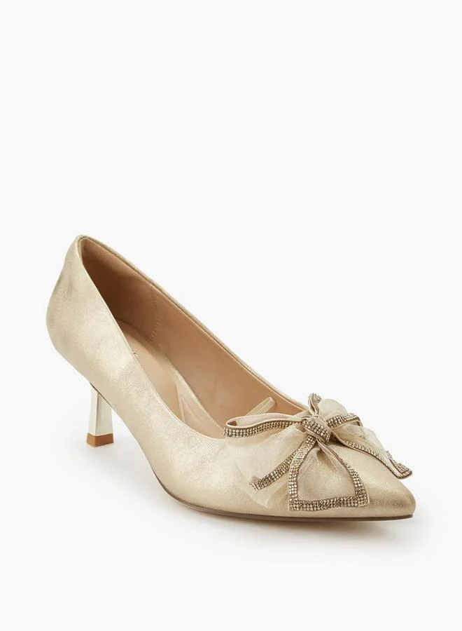 Celeste GOLD Women Kitten Heel Pumps for Women | Best Price UAE