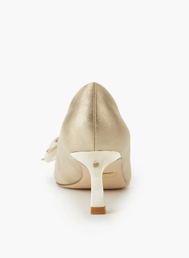 Celeste GOLD Women Kitten Heel Pumps for Women | Best Price UAE