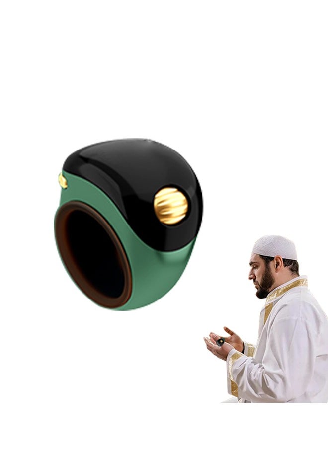 Generic Prayer Tasbeeh Ring, Waterproof Wearable Smart Counter with Vibration Reminder and Silicone Ring, Easily Track Each Prayer  - Image 1