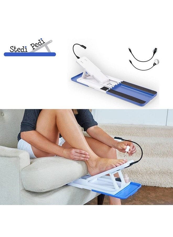 Pro Professional Home Pedicure Kit Pro Includes Lit Magnifier Drying Fan And Task Light Paint Nails With Ease Using Pedi Assistant Tool Diy For Women Of All Ages